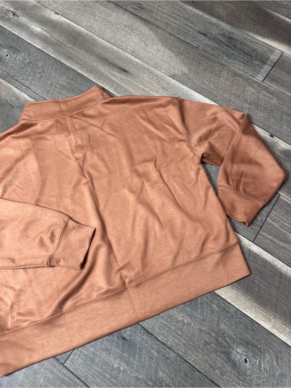White Birch Rust Button Neck Pullover - Picture 8 of 8